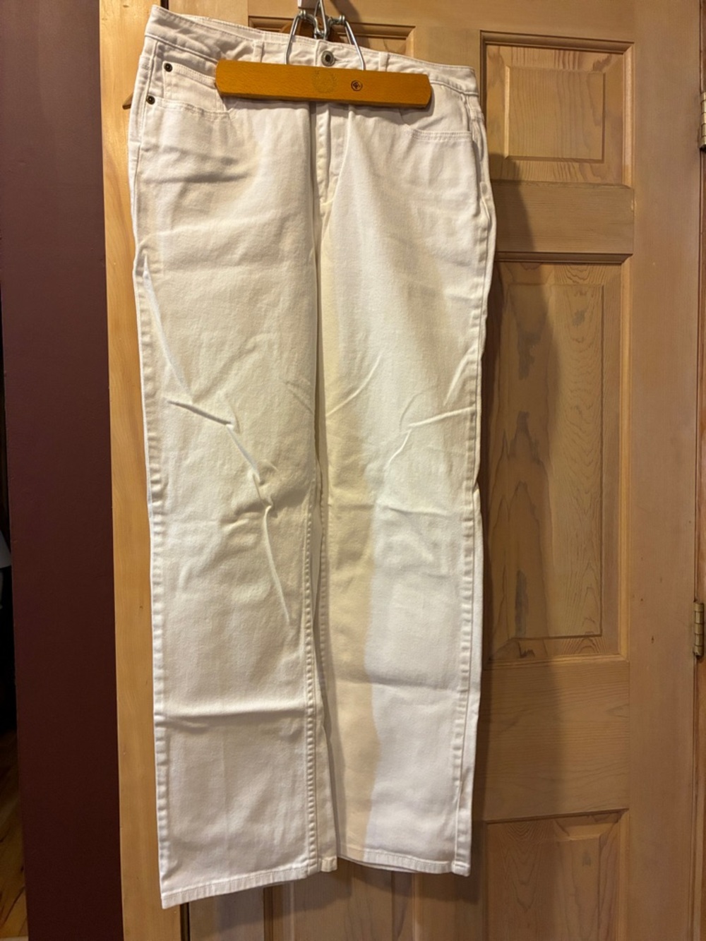 Coldwater Creek White Straight-Leg Jeans